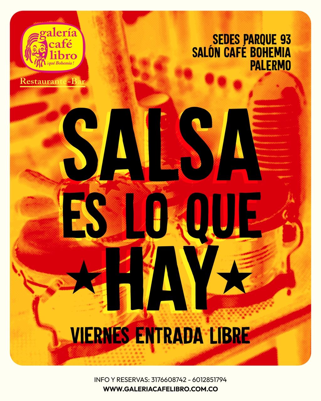 Evento - Galería Café Libro - Programación Viernes Salsa es lo que hay