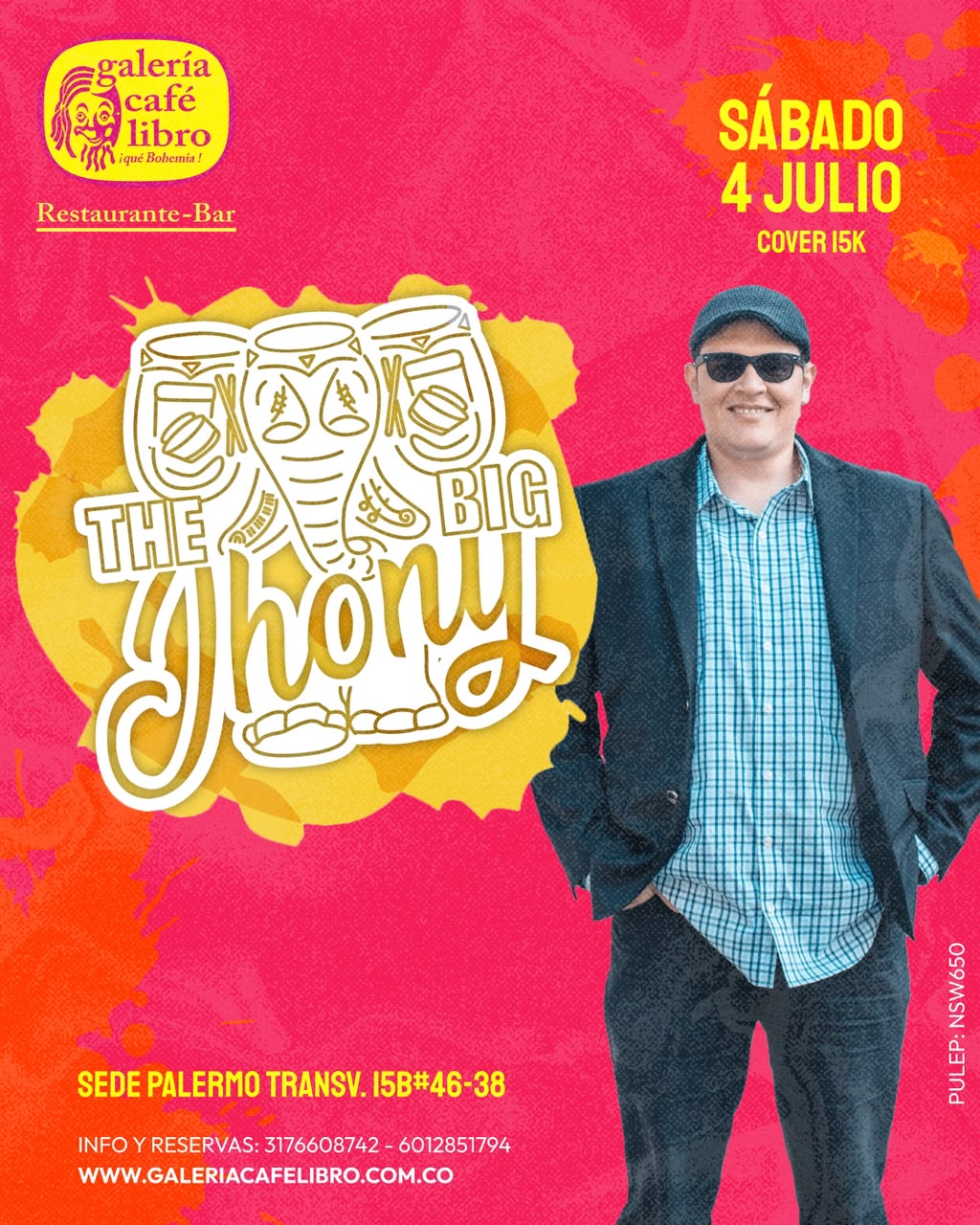 Evento - Galería Café Libro - Programación The Big Jhony