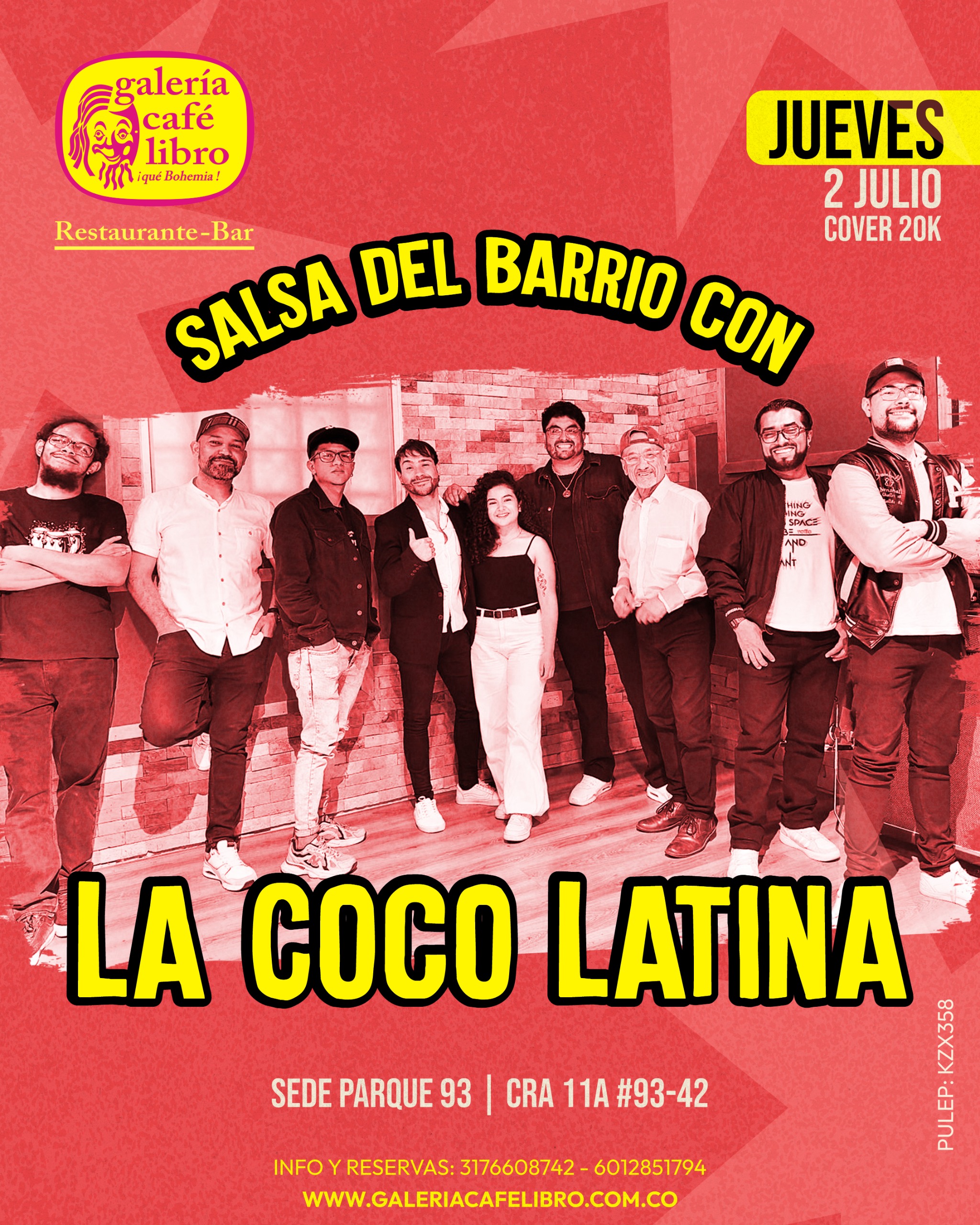 Evento - Galería Café Libro - Programación Musica en vivo con: La Coco Latina