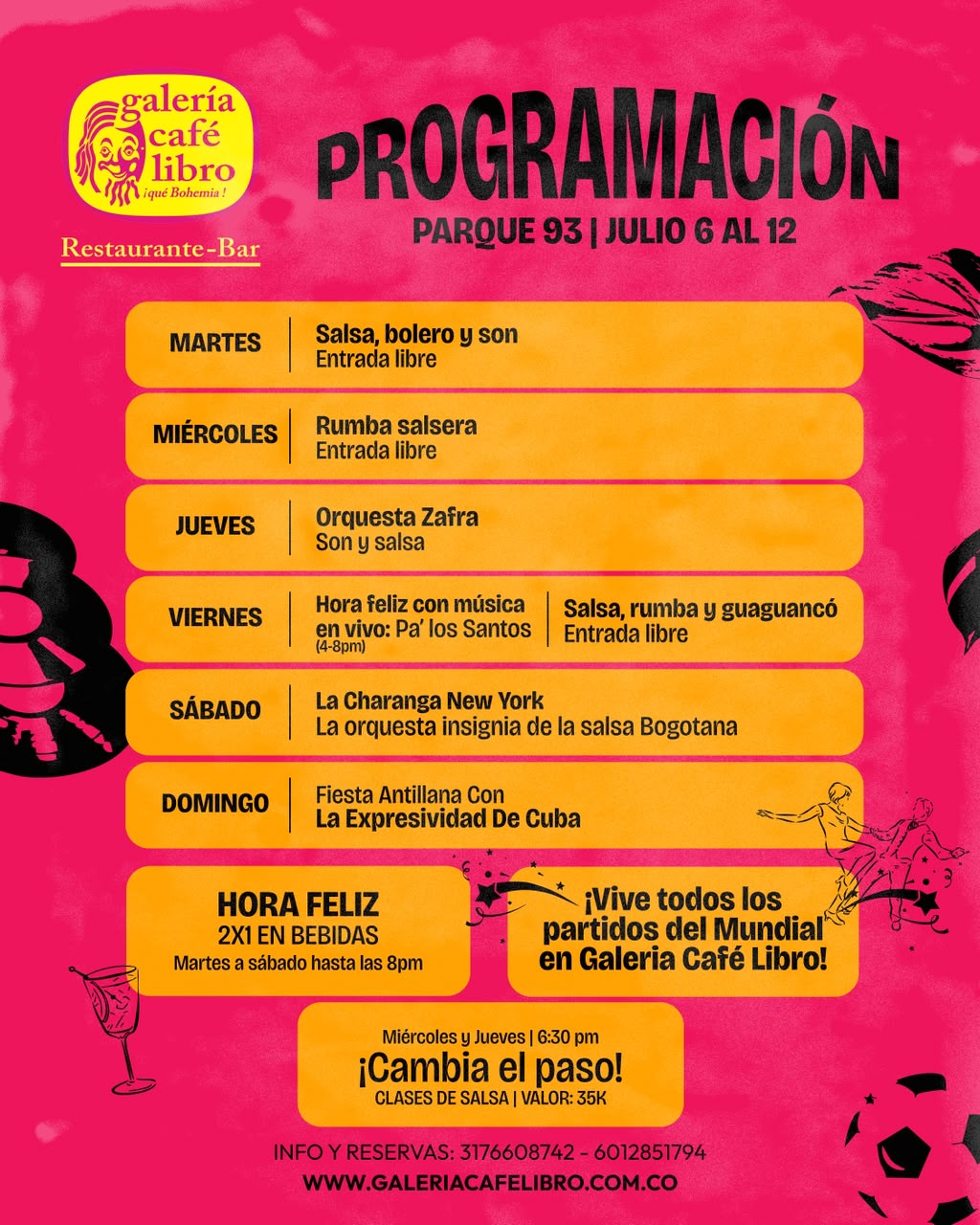 Noticias - Galería Café Libro Programación Semanal 93