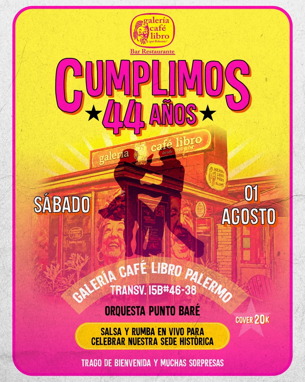 Noticias - Galería Café Libro Cumplimos 44 años en nuestra sede de Palermo