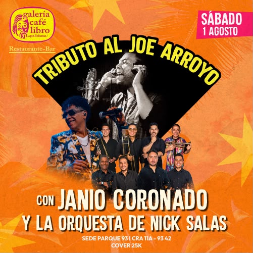 Galería Café Libro - Banner Tributo al Joe Arroyo