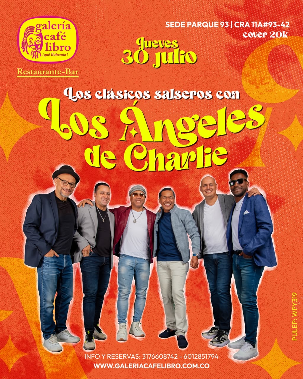 Programación Eventos - Galería Café Libro Los Angeles de Charlie