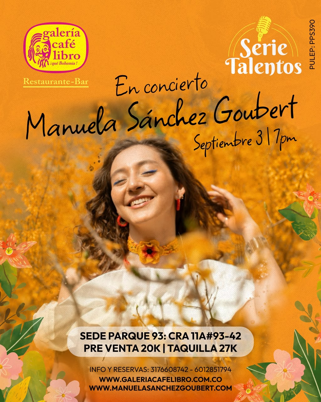 Evento - Galería Café Libro - Programación Manuela Sanchez Goubert