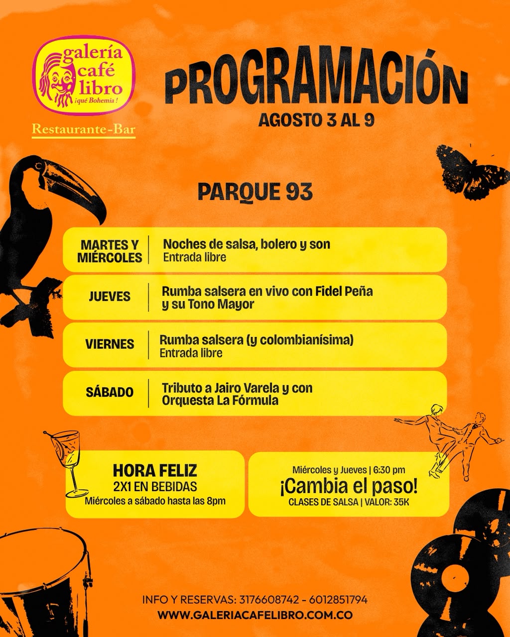 Noticias - Galería Café Libro Programación Semanal 93