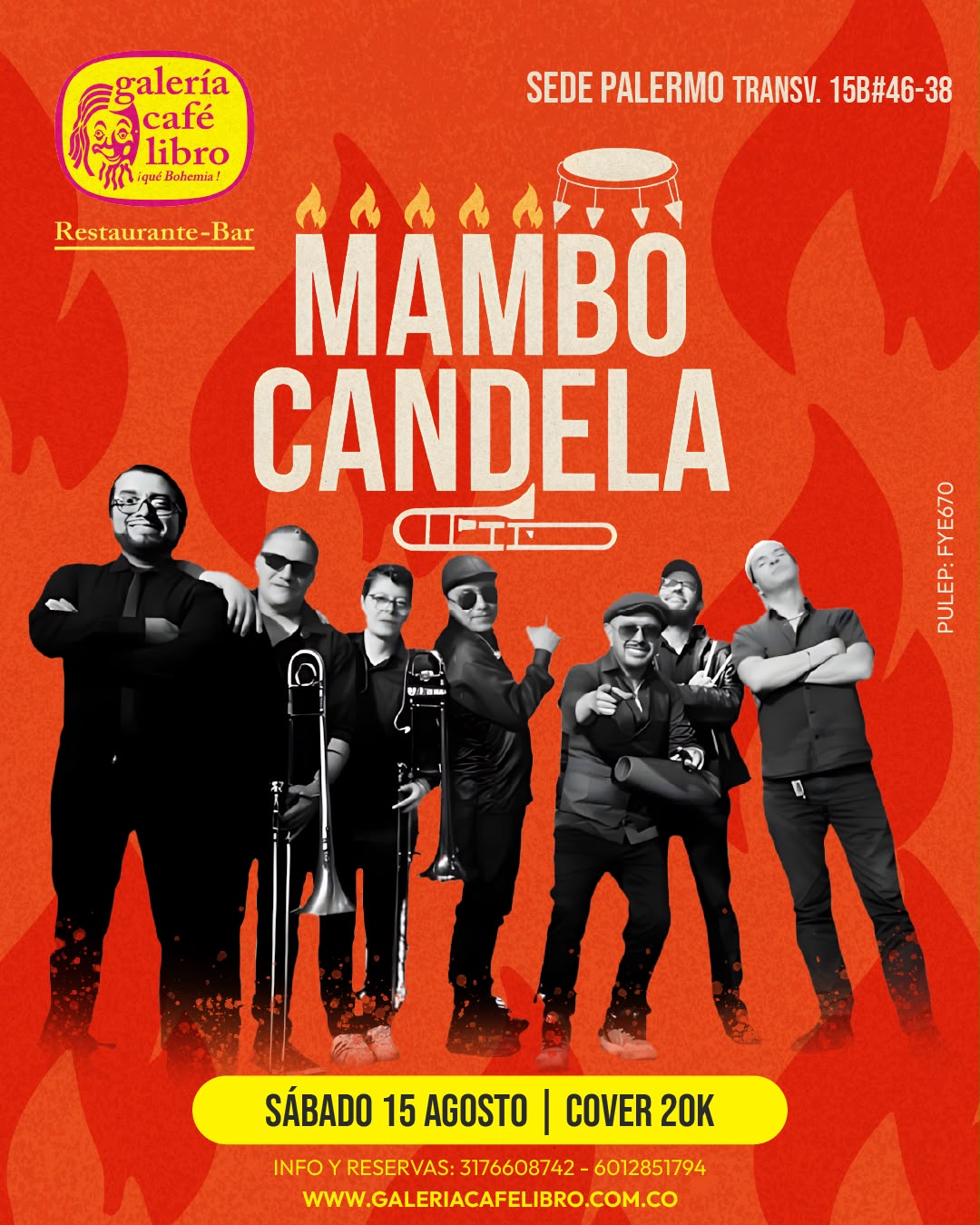 Evento - Galería Café Libro - Programación Mambo Candela