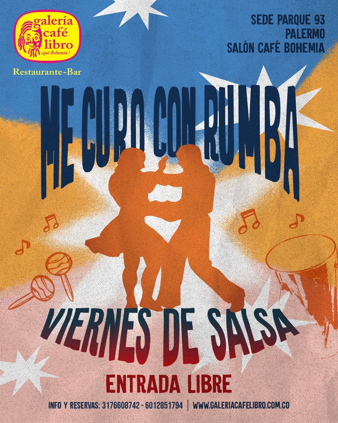 Evento - Galería Café Libro - Programación Viernes de Rumba Salsera