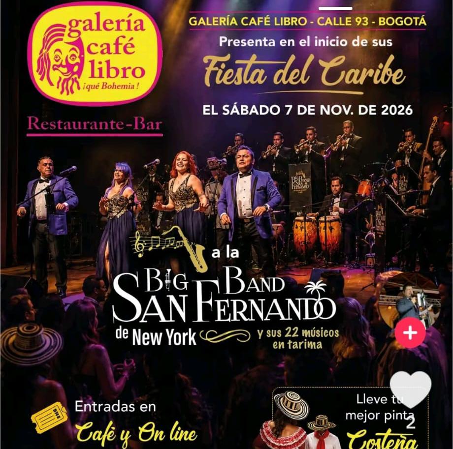 Evento - Galería Café Libro - Programación La Big Band San Fernando de New York