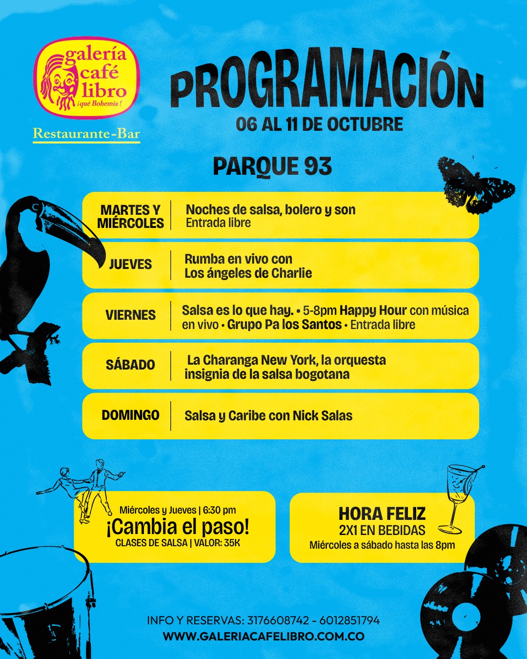 Programaci&oacute;n semanal sede 93