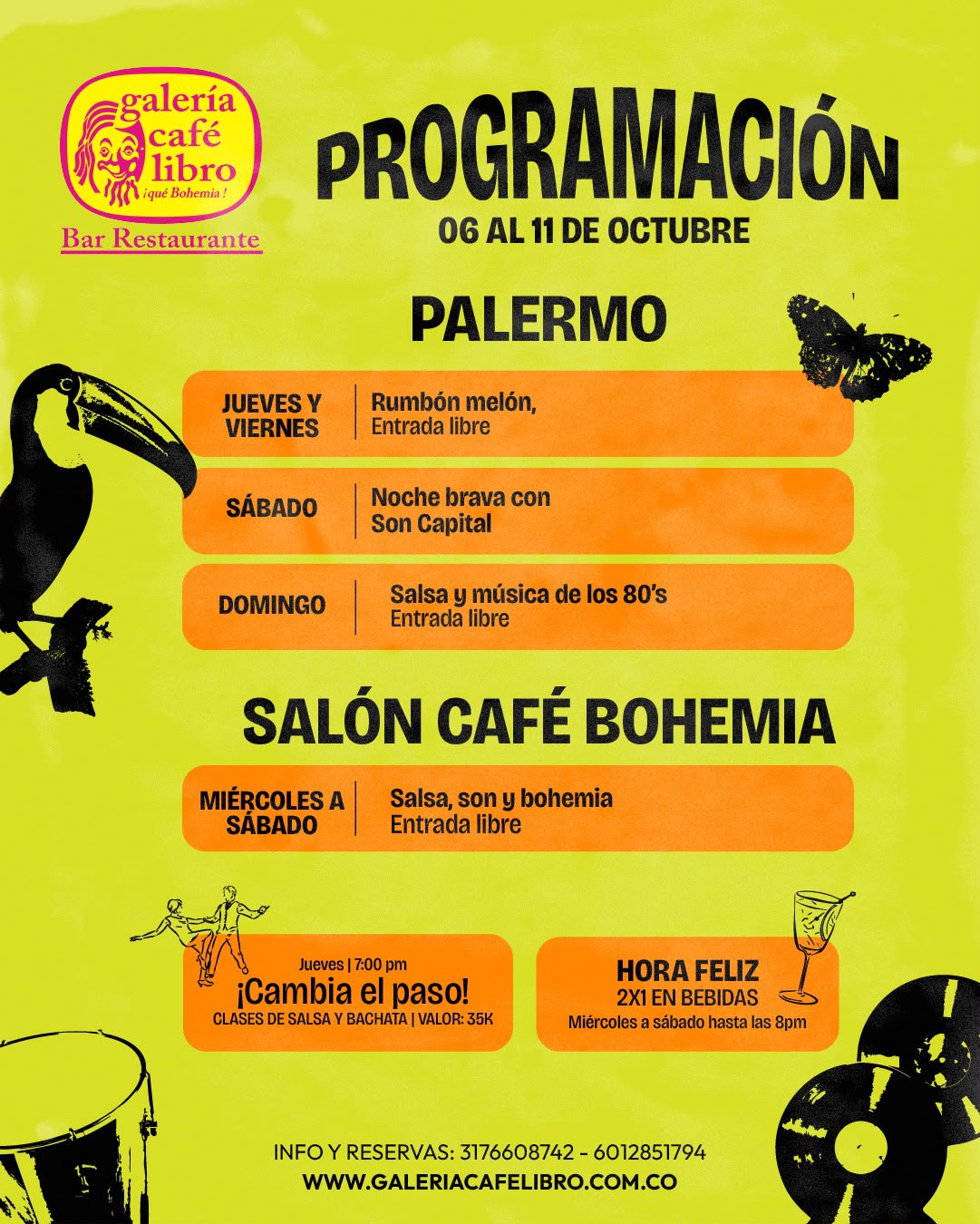 Programaci&oacute;n semanal sede Palermo