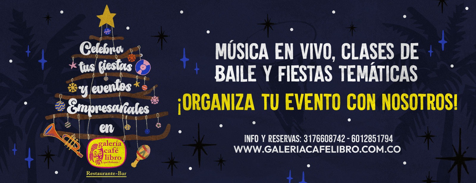 Tus Fiestas y Eventos empresariales celébralas en Galería Café Libro